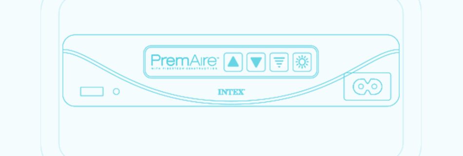 a sketch of an air mattress control panel