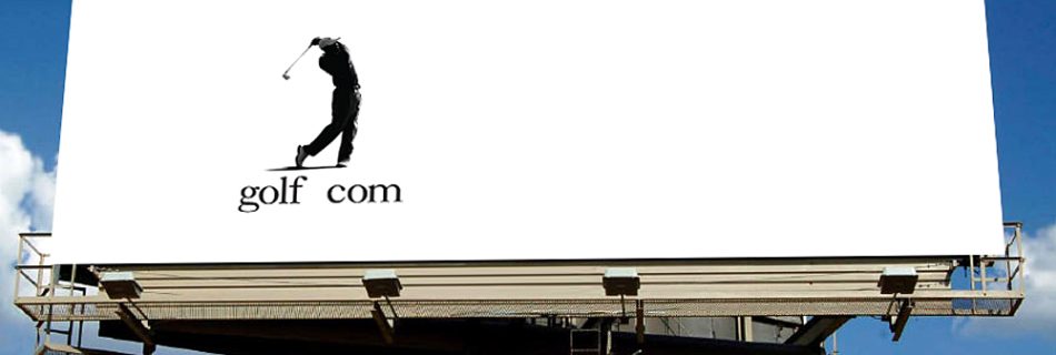 An outdoor advertising billboard for golf.com