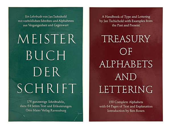 Tschichold and Norton cover typography, side by side