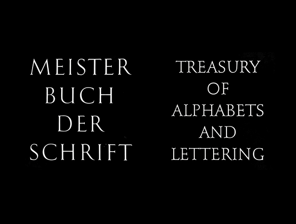 Tschichold and Norton cover typography, side by side, in black and white
