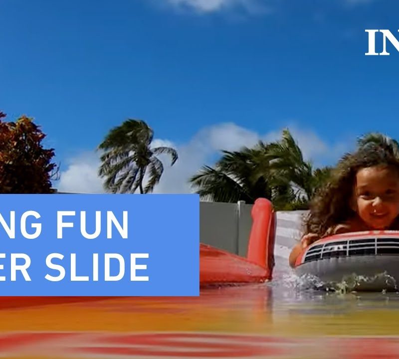 screenshot of Intex Racing Fun Water Slide video