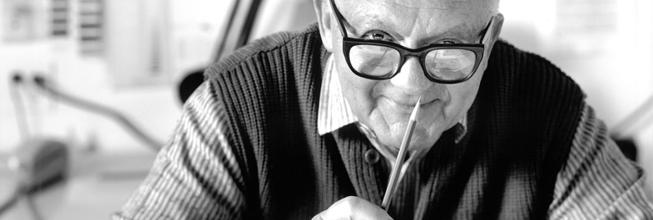 Photo of Paul Rand by Peter Arnell