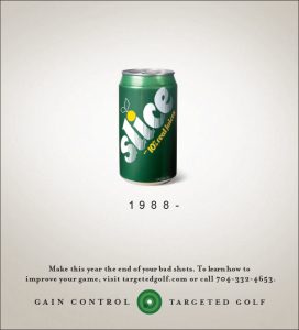 A print ad for Targeted Golf