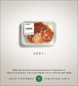 A print ad for Targeted Golf