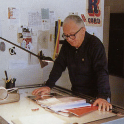 Paul Rand in his studio