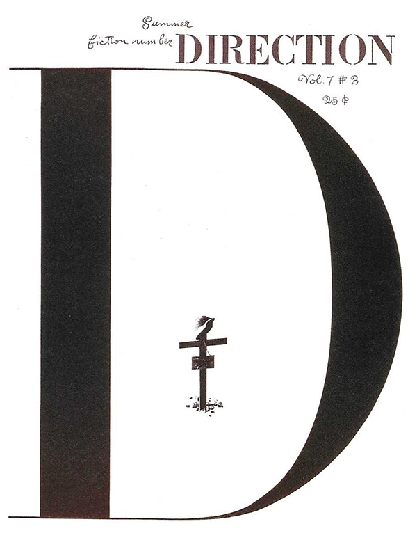 Direction Magazine cover design printed in "From Lascaux to Brooklyn"