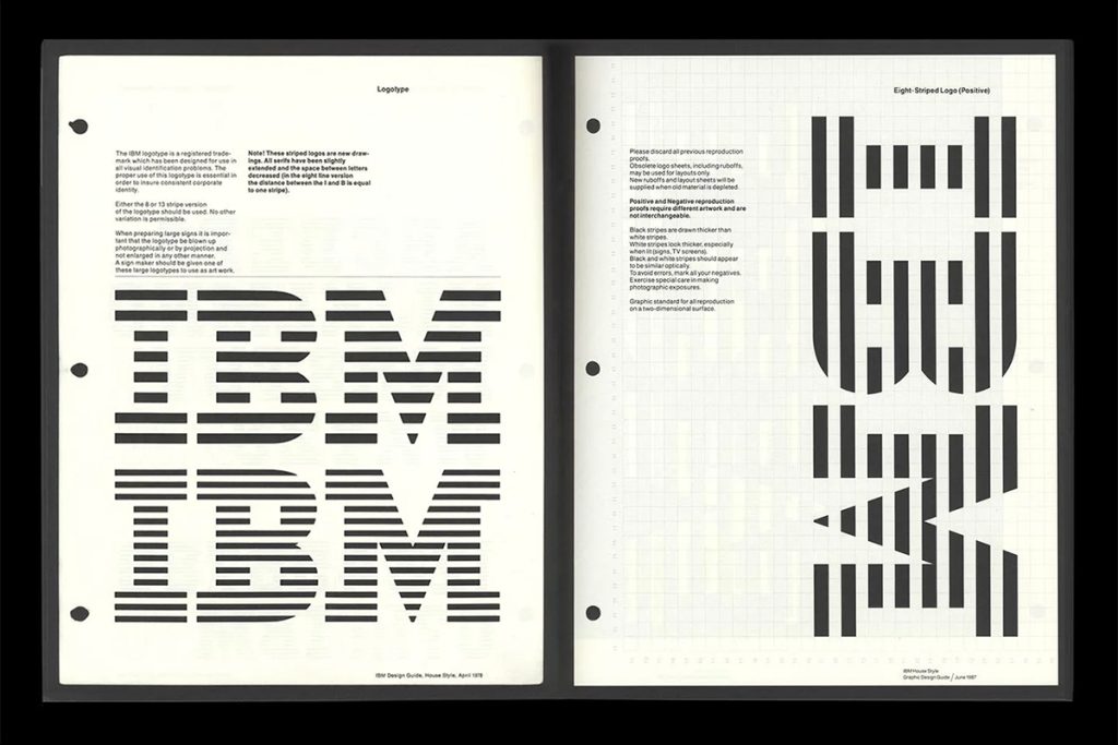 Pages from IBM Graphic Standards by Paul Rand