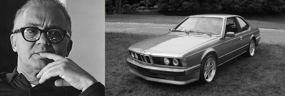 Paul Rand and his BMW 635, photos from paulrand.design