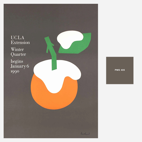Color palette of UCLA Extension poster by Paul Rand