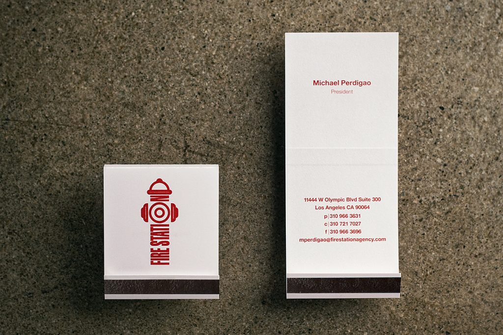business cards for Fire Station Agency