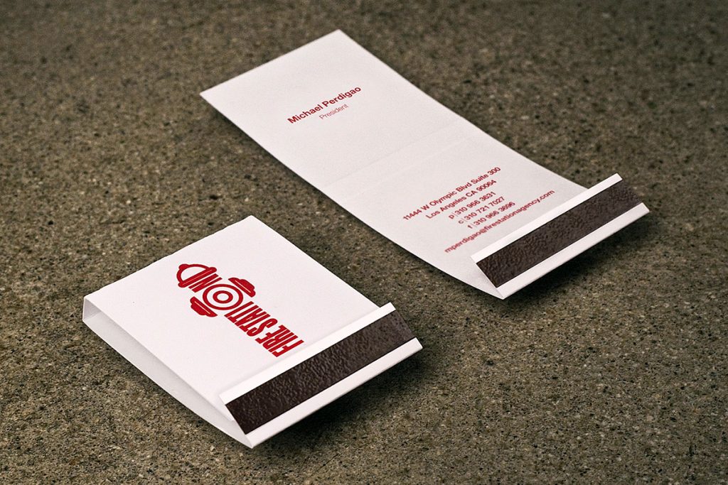 business cards for Fire Station Agency