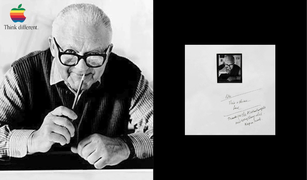 Paul Rand's thank you note to photographer Peter Arnell