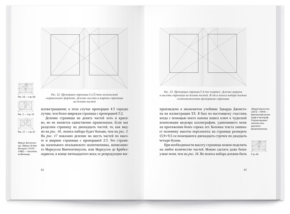 A spread from The Form of the Book (Russian version) by Jan Tschichold
