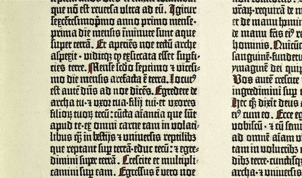 a page from Gutenberg's Bible