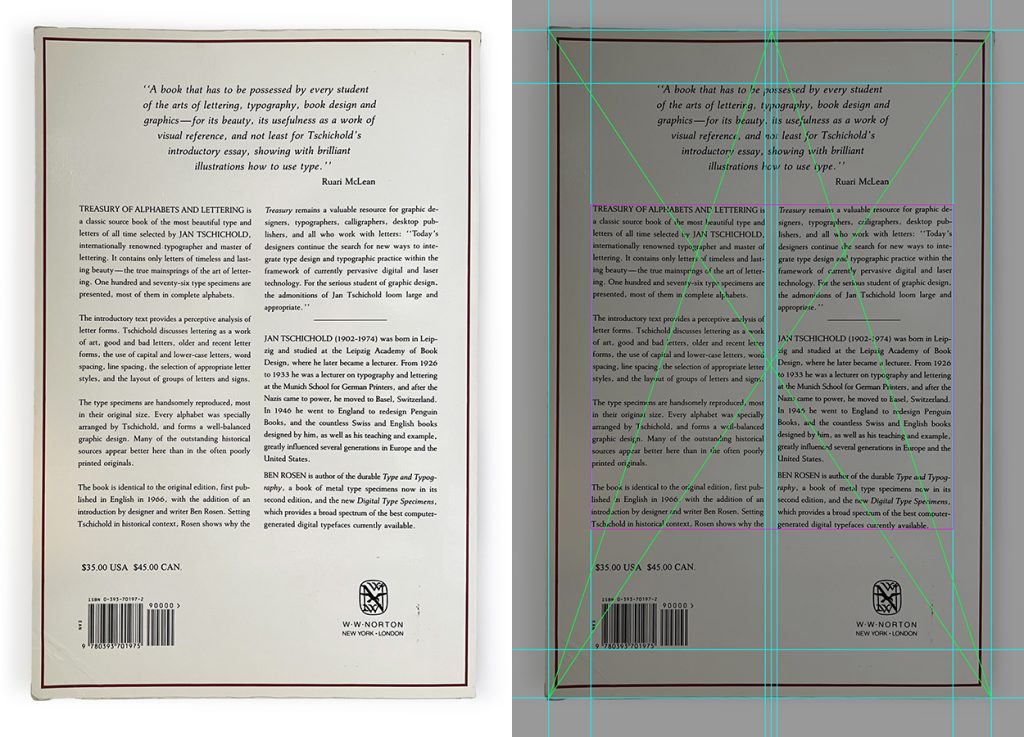 Treasury of Alphabets and Lettering back cover with no grid