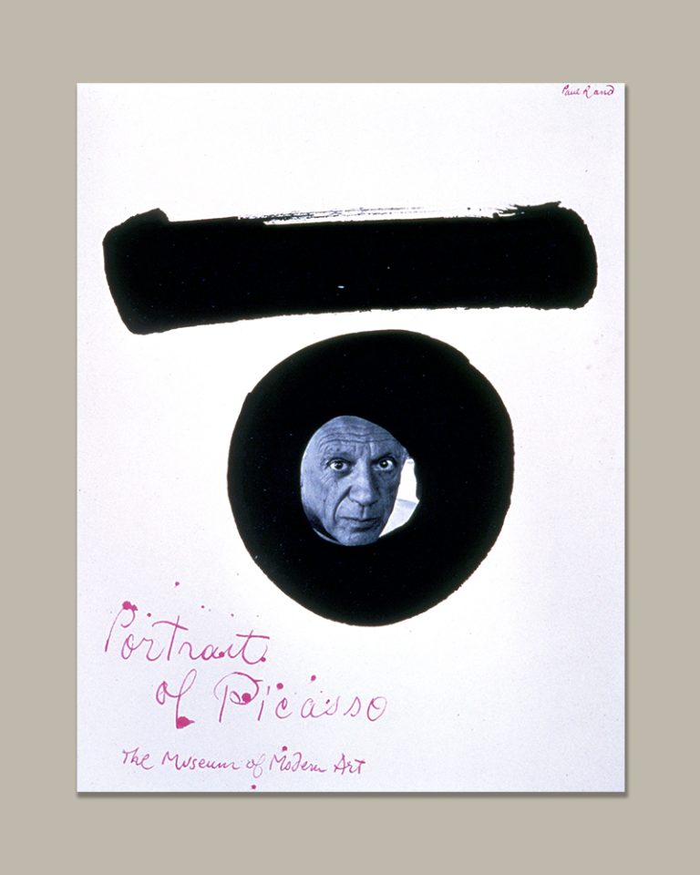 Paul Rand's poster for "Portrait of Picasso" exhibit at The Museum of Modern Art