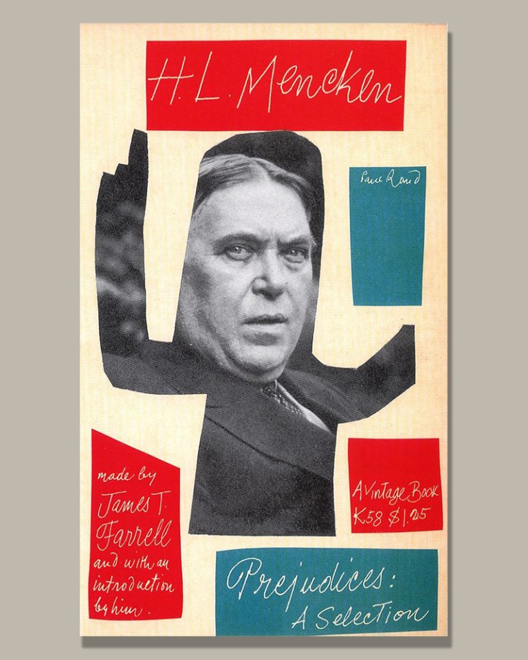 Paul Rand's book cover for H.L. Mencken's "Prejudices: A Selection"