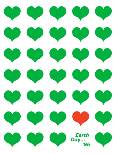 Poster for Earth Day 95 by Paul Rand