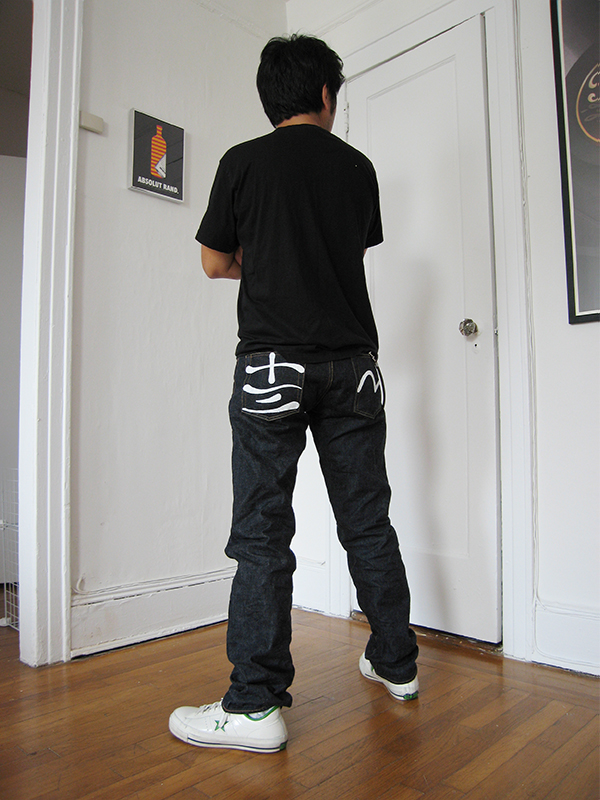 Phil wearing the Dirty Dozen (+1) Evisu