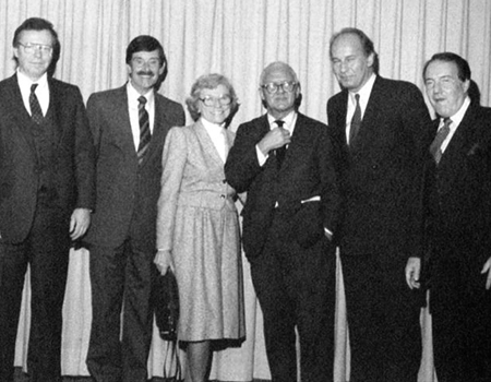 Marion and Paul Rand at an award ceremony